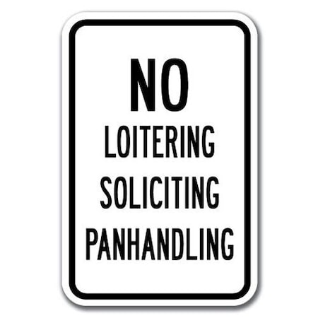 Signmission Safety Sign, 12 in Height, Aluminum, No Solicting - No L Or A-1218 No Solicting - No L Or